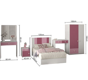 White, Fuchsia children s bedroom