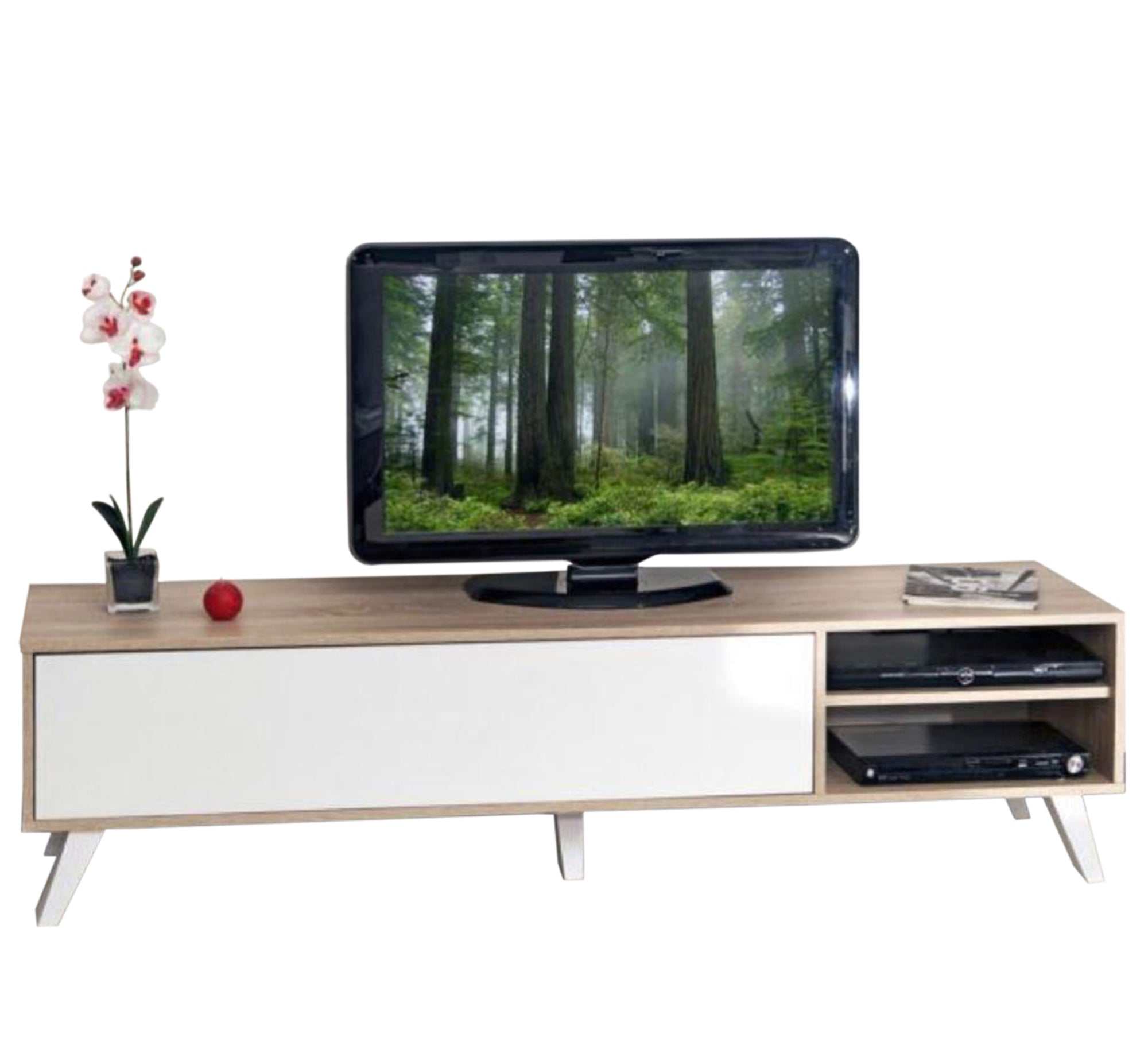 Wooden TV table * white