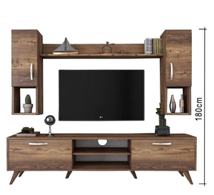 TV unit in a coffee wooden color