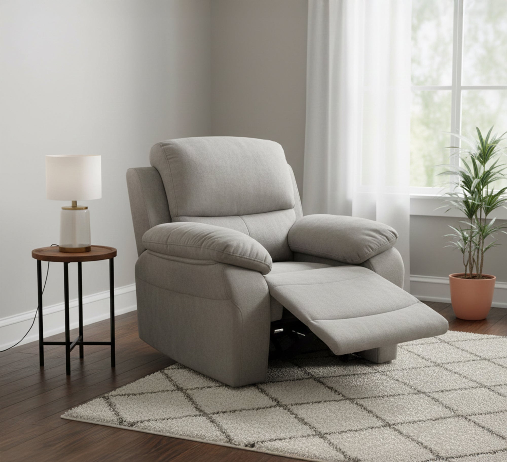 Furnish your chalet with (corner sofa, lazy boy chair, master bedroom, table with 6 chairs)