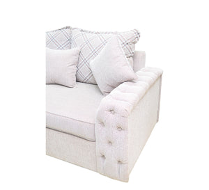 2 snow white sofa with capotanien armrests