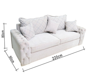 2 snow white sofa with capotanien armrests