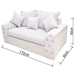 2 snow white sofa with capotanien armrests