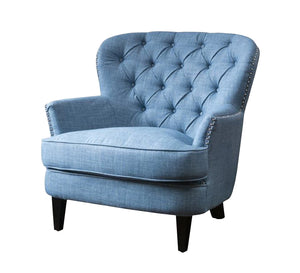 Capotone Baby Blue Bliss: Elegant & Comfortable Back Chair