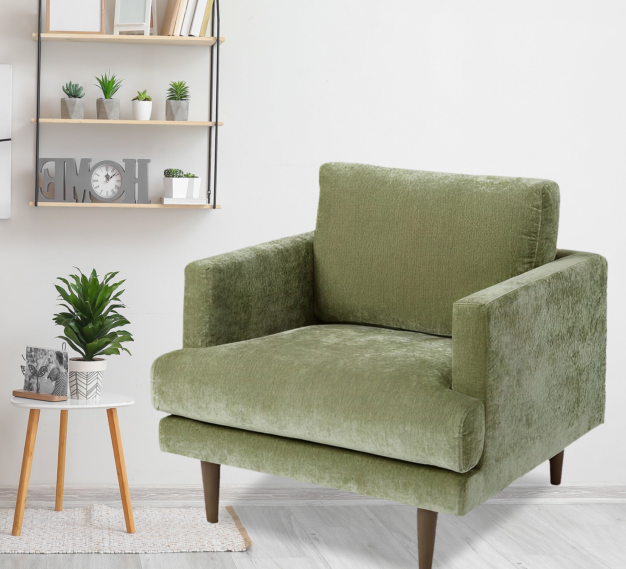 Luxurious chair in attractive olive color