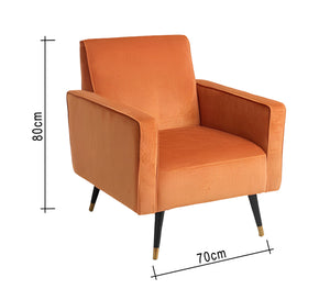 Cashmere footchair with thin armrests