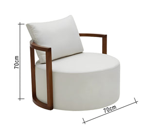 Elegant Living White Round Chair: Modern Comfort & Style