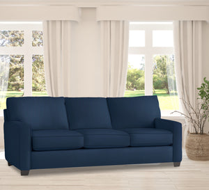 Navy blue triple sofa