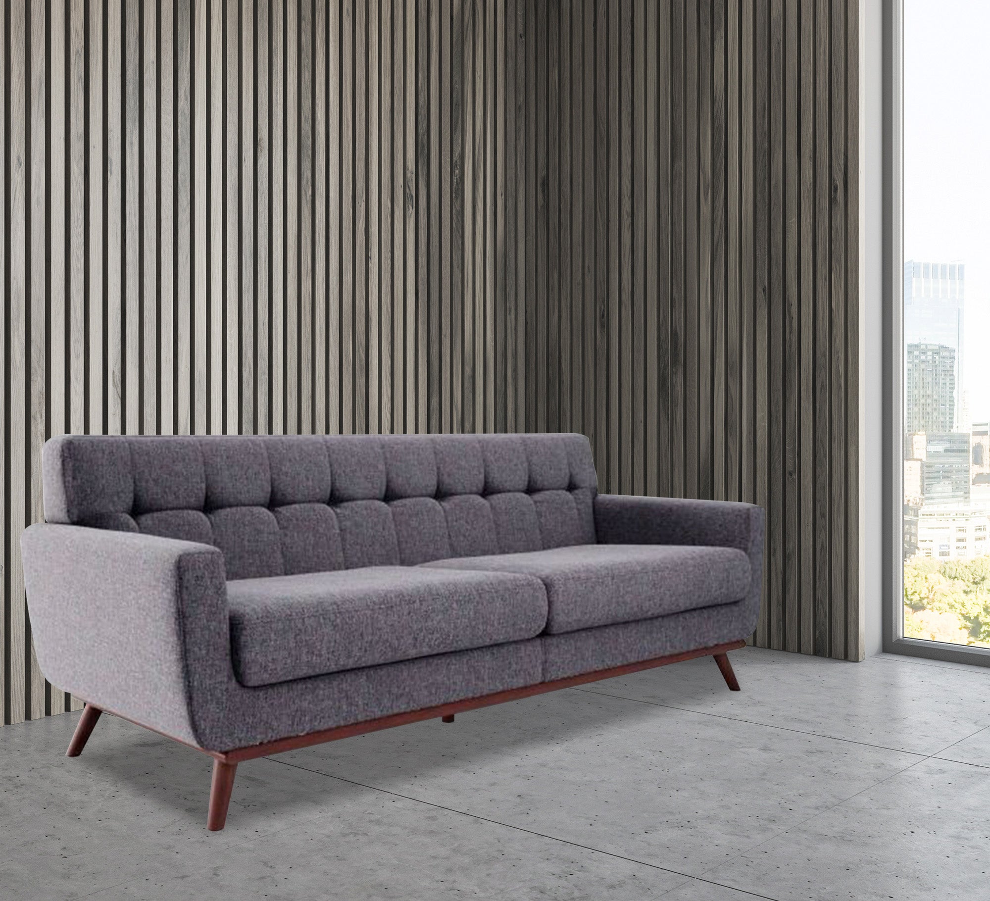 Dark gray sofa