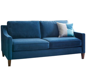 Elegant blue living room sofa