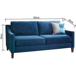 Elegant blue living room sofa