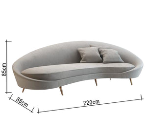 Half-moon shaped sofa