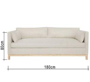 Off white sofa with armrests cushions