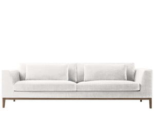 White sofa with movable back cushions