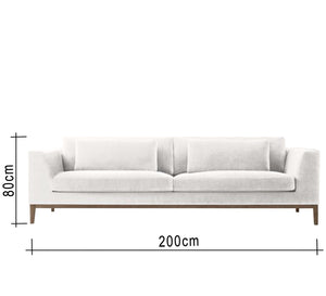 White sofa with movable back cushions