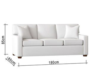 Triple sofa in elegant white color