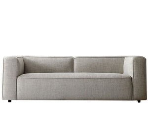 Gray sofa with elegant flowing lines