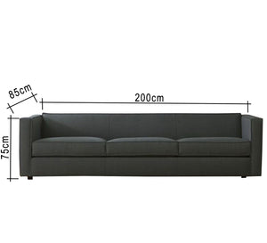 Triple sofa in gray color