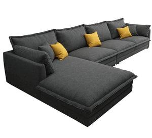 L-Shaped Sofa: Stylish Comfort in Chic Gray