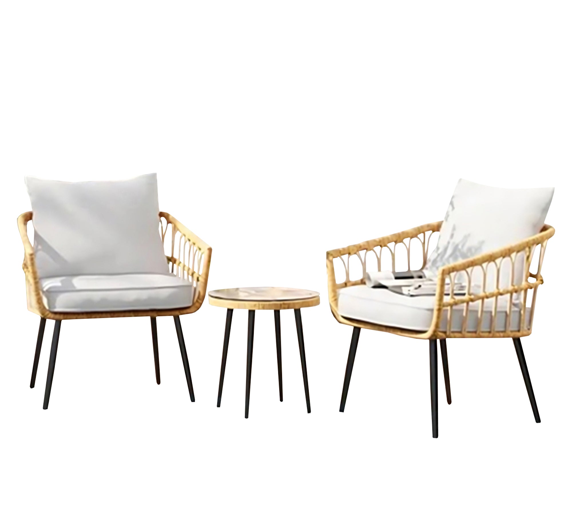 Beige outdoor set