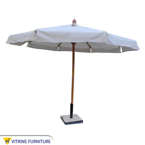 Wooden garden umbrella