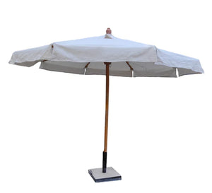 Wooden garden umbrella