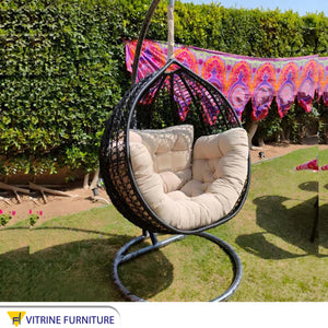 Single rattan swing