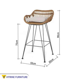 Low-back bar stool