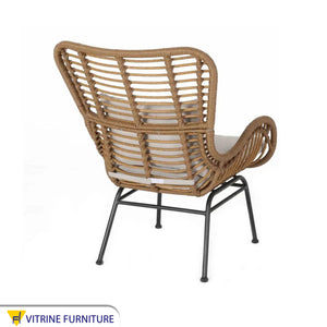 Rattan chairs and footboard set