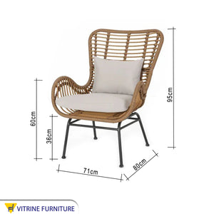 Rattan chairs and footboard set