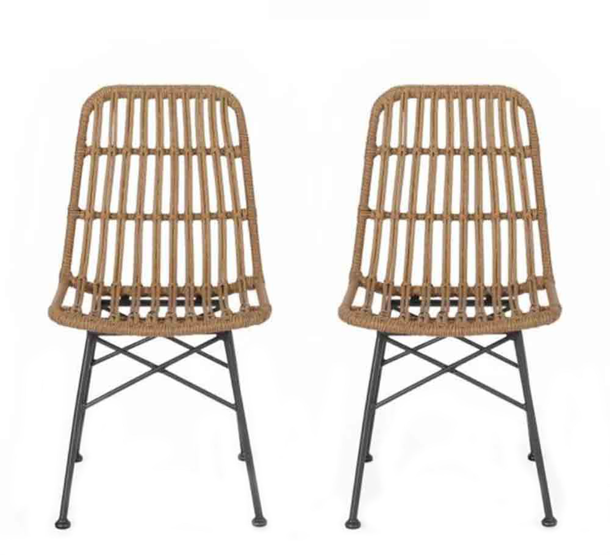 Rattan chair with high back