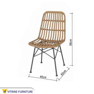 Rattan chair with high back