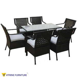 Outdoor set of 6 chairs