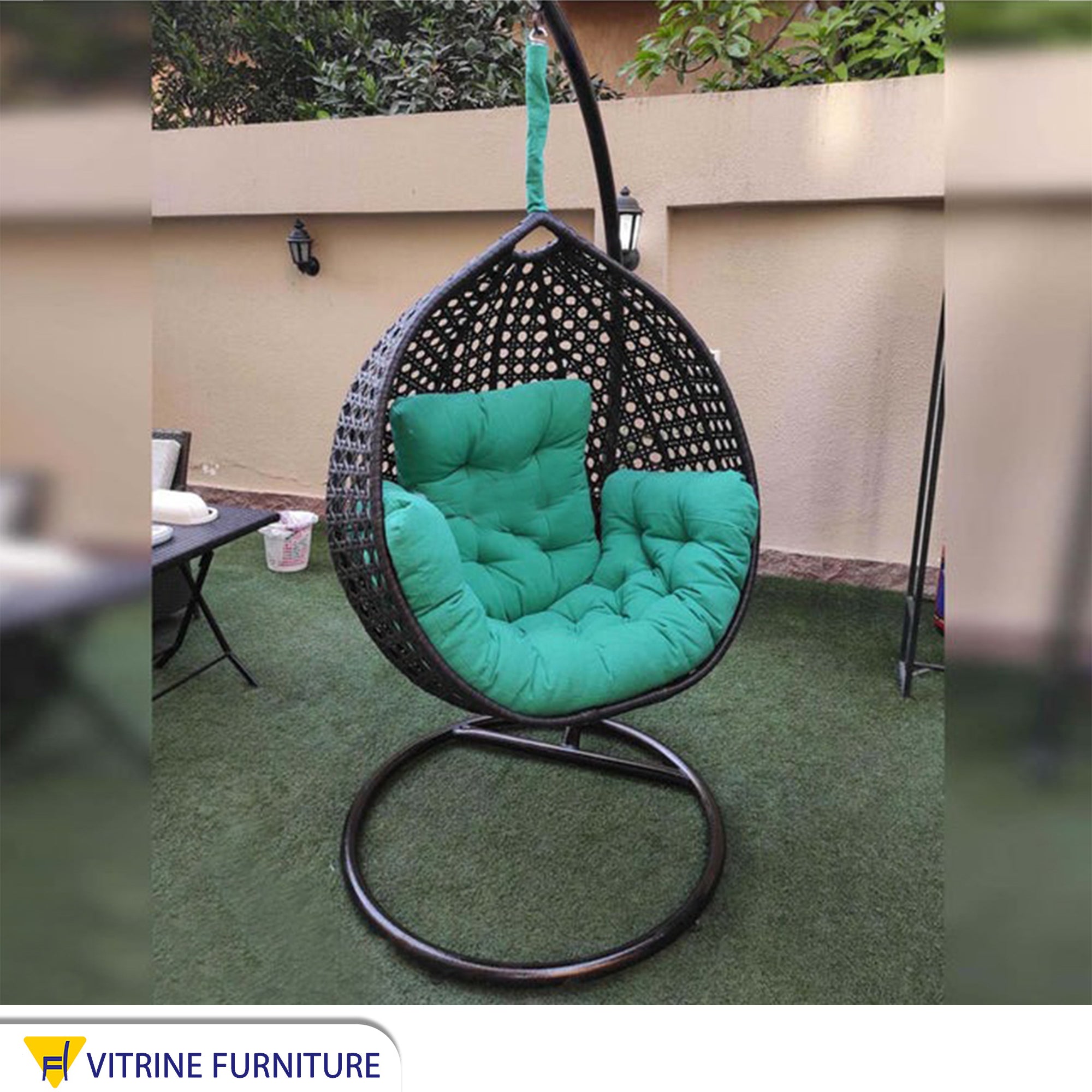 Black swing chair