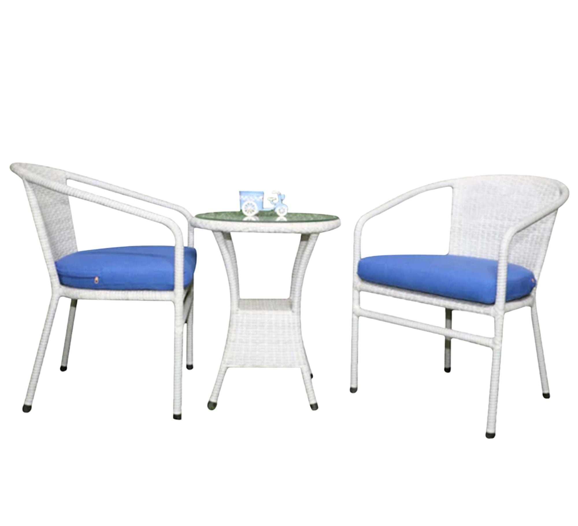 White outdoor seating set