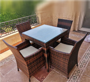 Brown outdoor seating set