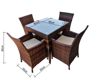 Brown outdoor seating set