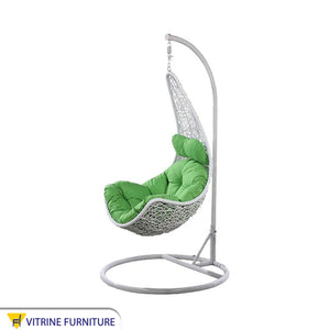 White half moon swing chair