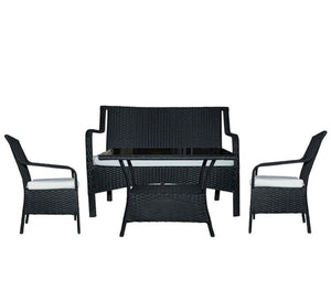 Black outdoor seating set