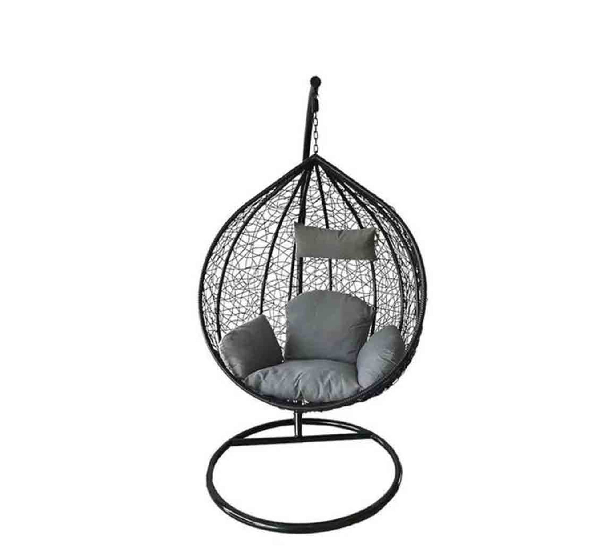 Black and gray outdoor swing