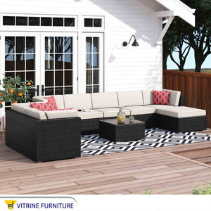 Outdoor corner and sofa set