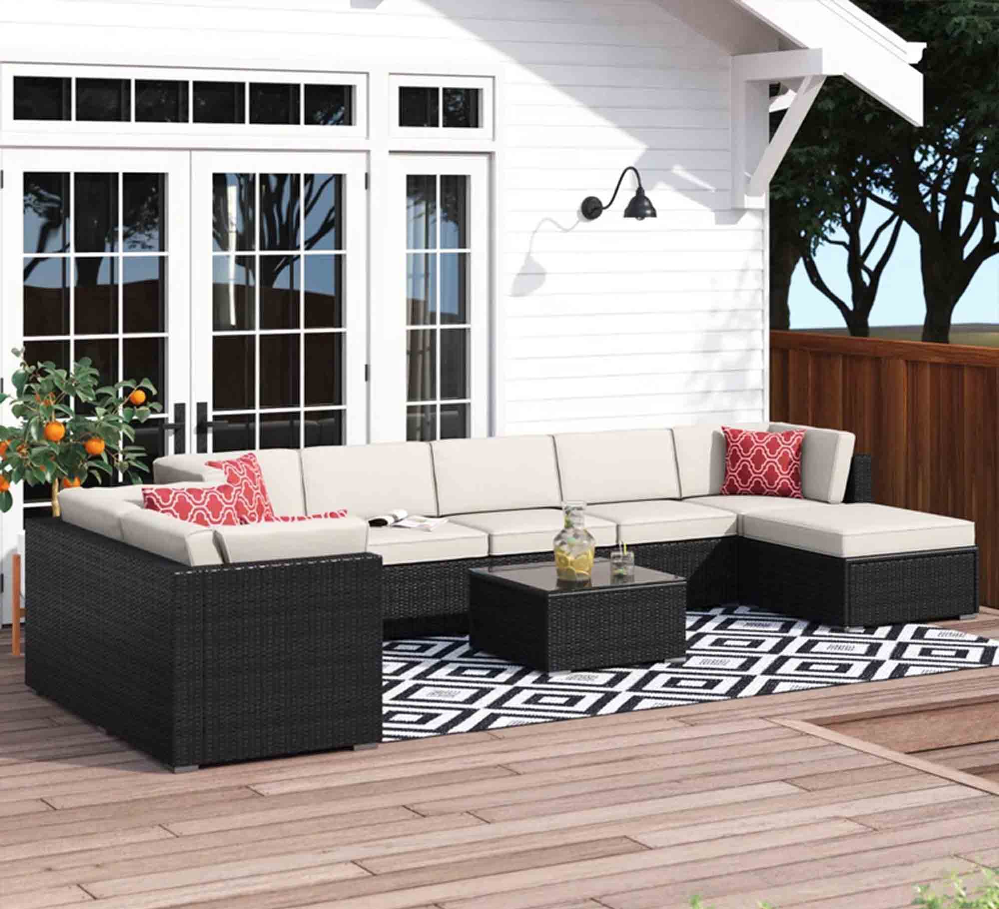 Outdoor corner and sofa set