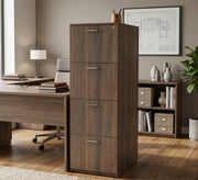 Vertical storage unit with 4 drawers