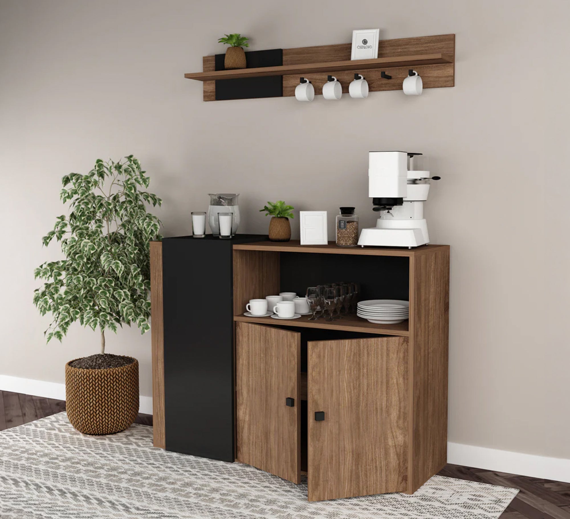 Contemporary coffee corner