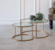 Round steel table set