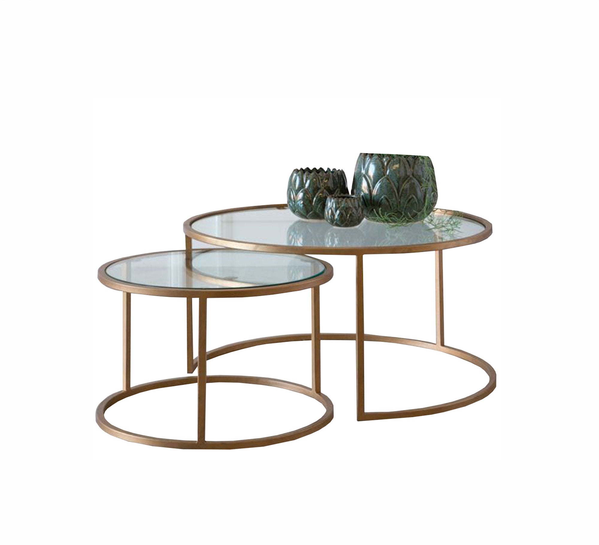Round steel table set