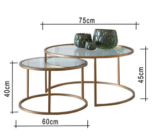 Round steel table set