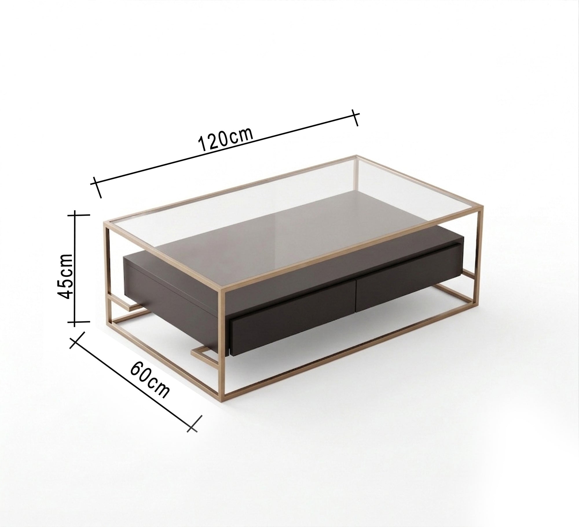 Rectangular modern coffee table