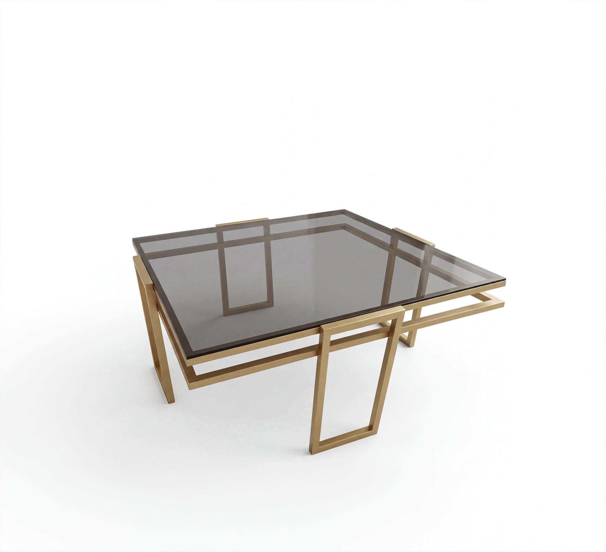 Modern table with golden touches