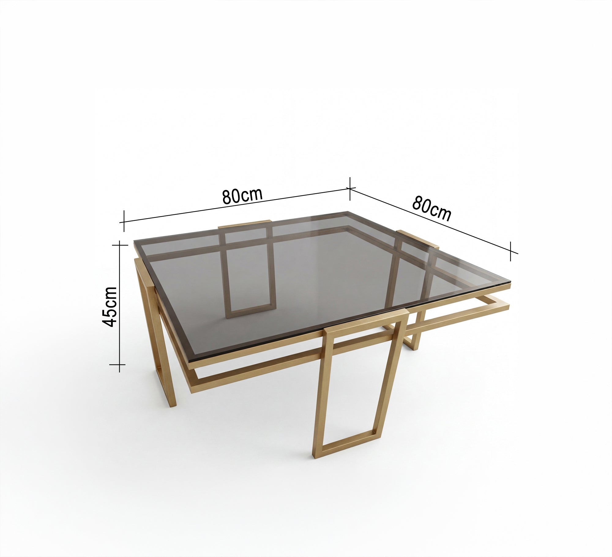 Modern table with golden touches